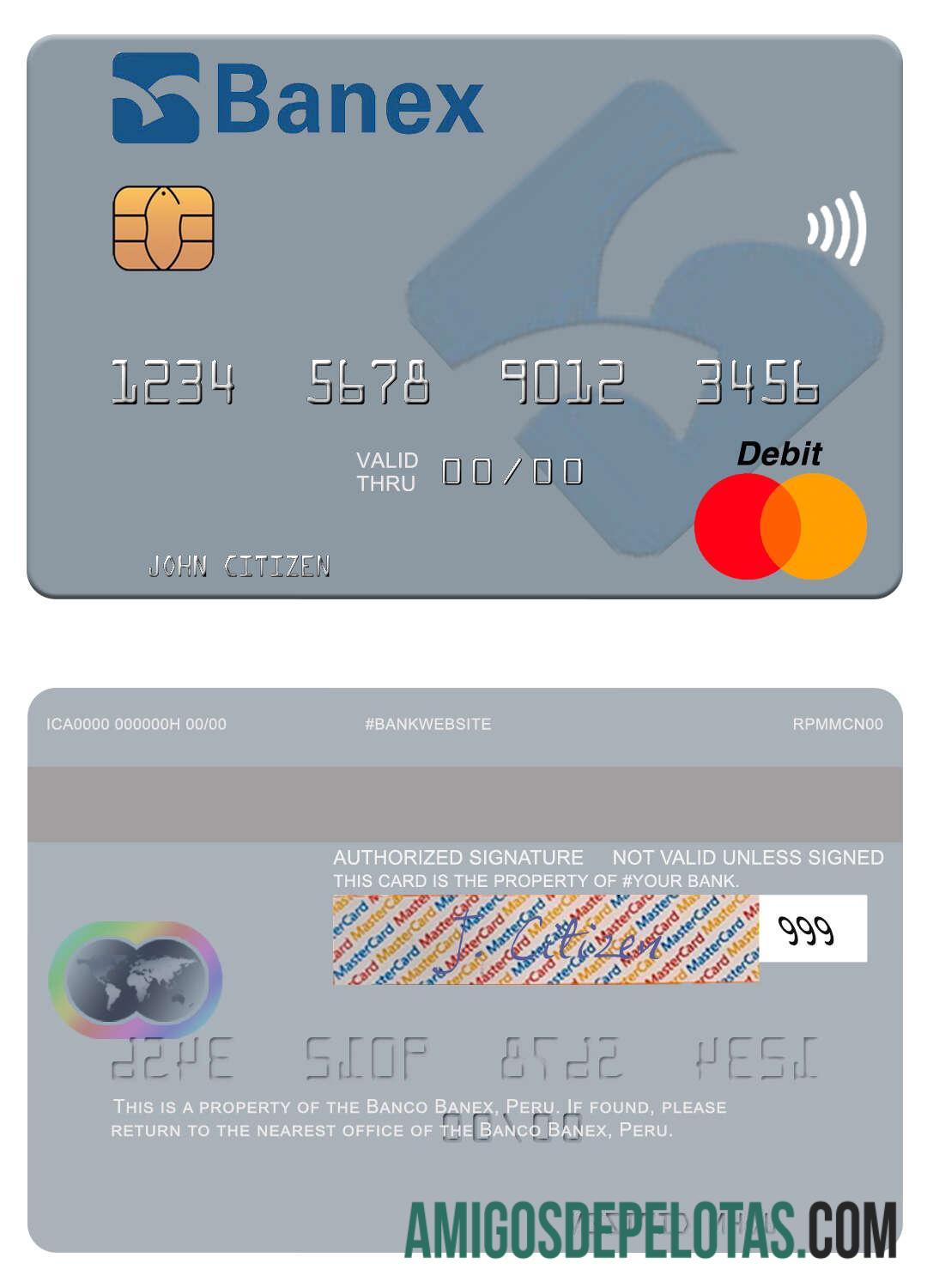 Peru Banco Banex Mastercard download for verification